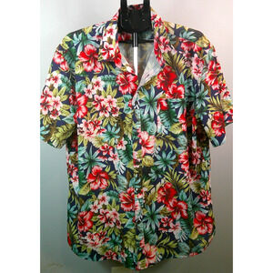 MCEDAR Men's 2xl Hawaiian Tropical Short Sleeve Button Down Shirt Luau